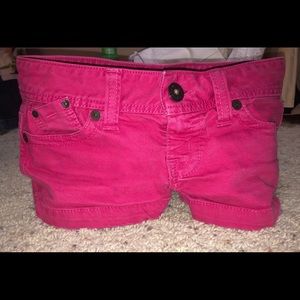 Bright pink Guess Jean shorts